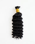 Bulk Hair Deep Wave Jet Black – 14”