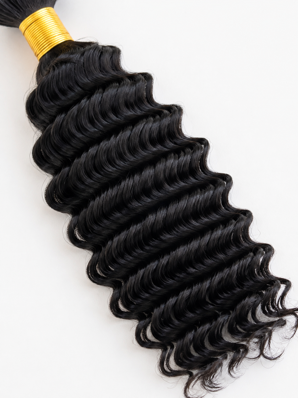Bulk Hair Deep Wave Jet Black – 14”