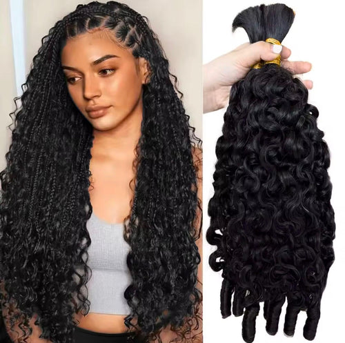 Bulk Hair Burmese Curly Jet Black – 20”